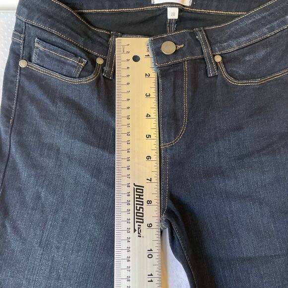 Paige Women Skyline Skinny Jeans size 28 Dark Blue Mid Rise Stretch Boot Cut - Picture 5 of 10